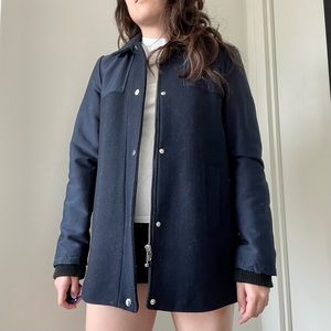 ZARA Trafaluc navy chore coat/shacket